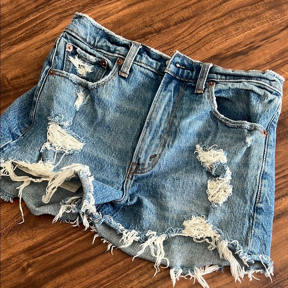 Abercrombie High Rise Mom Shorts